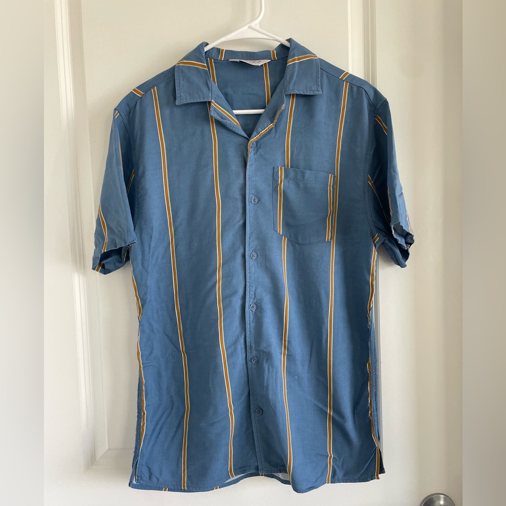 Men's Blue Striped Shirt